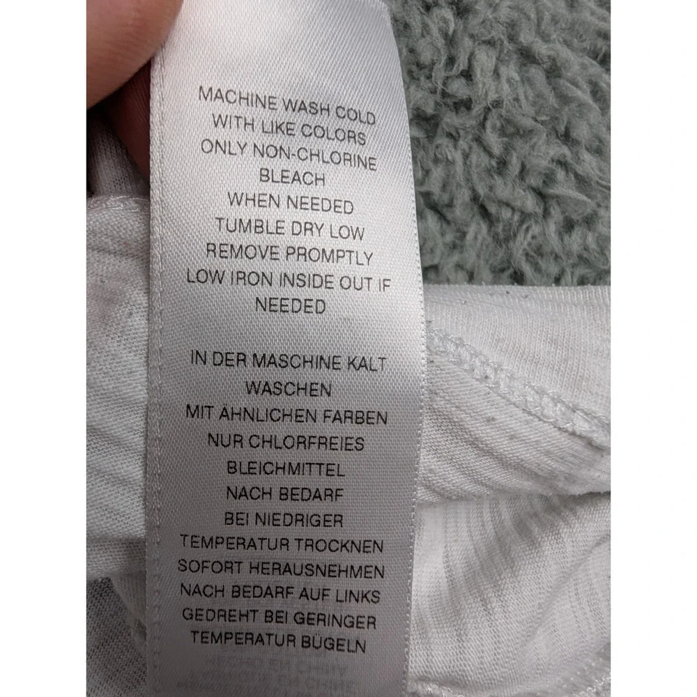 True Religion TShirt Men's L White/Tan Graphic Logo Horse Shoe Square‎